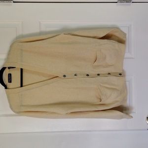 John Ashford yellow|Large|lambs wool cardigan